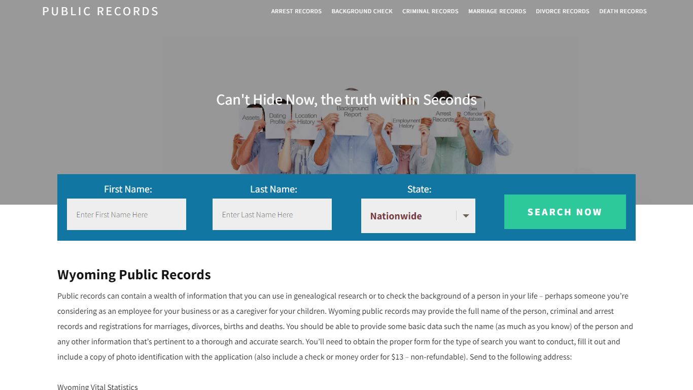 Wyoming Public Records | Get Instant Reports On People